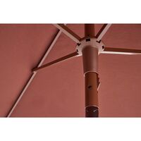 Terrazza Square Parasol Off-White/ Burgundy