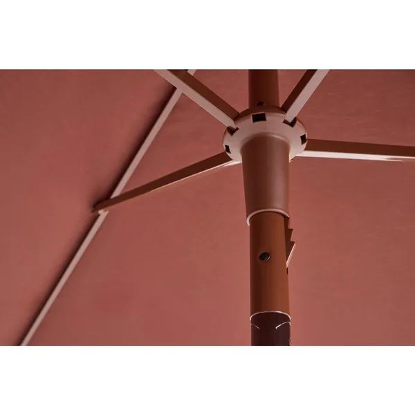 Terrazza Square Parasol Off-White/ Burgundy