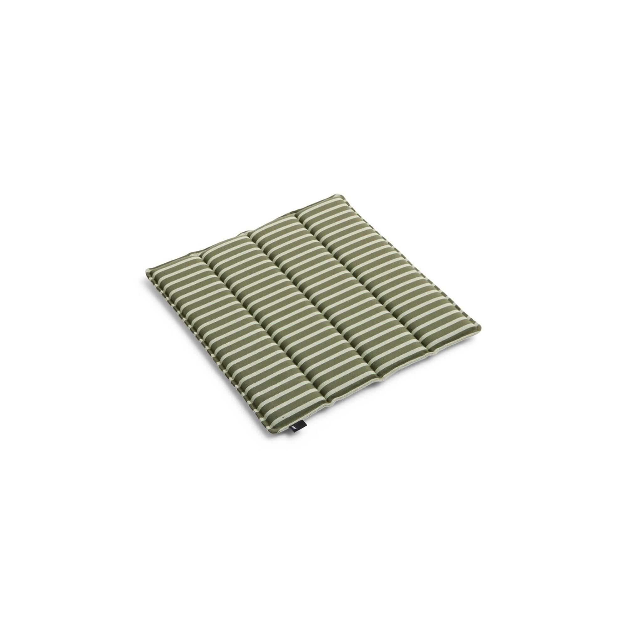 Terrazza Sittepute 40×40 Olivengrønn, Fet Stripe