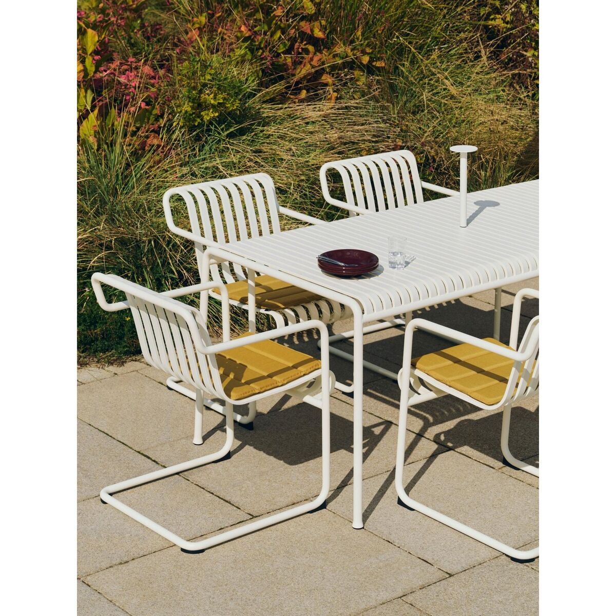 Terrazza Seat Cushion 40x40 Olive Bold Stripe