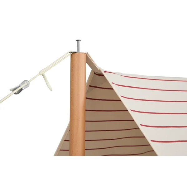 Utomhusmarknadstak Beige/ Röd