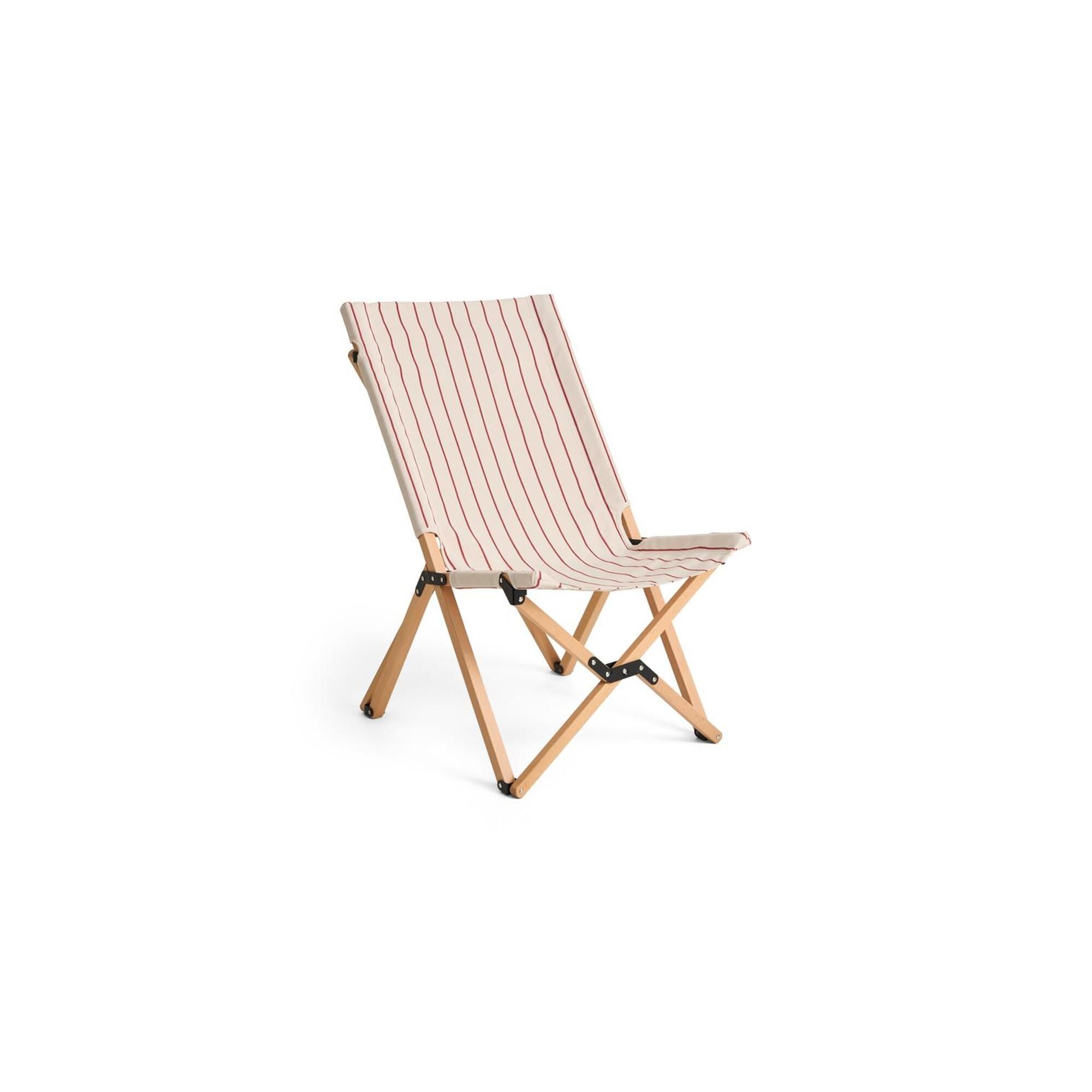 Chaise Pliante de Marché Extérieur Beige/ Rouge