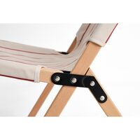 Outdoor Market Folding Chair Beige/ Red
