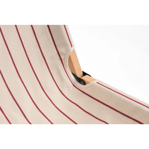 Outdoor Market Folding Chair Beige/ Red