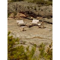 Outdoor Market Folding Chair Beige/ Red