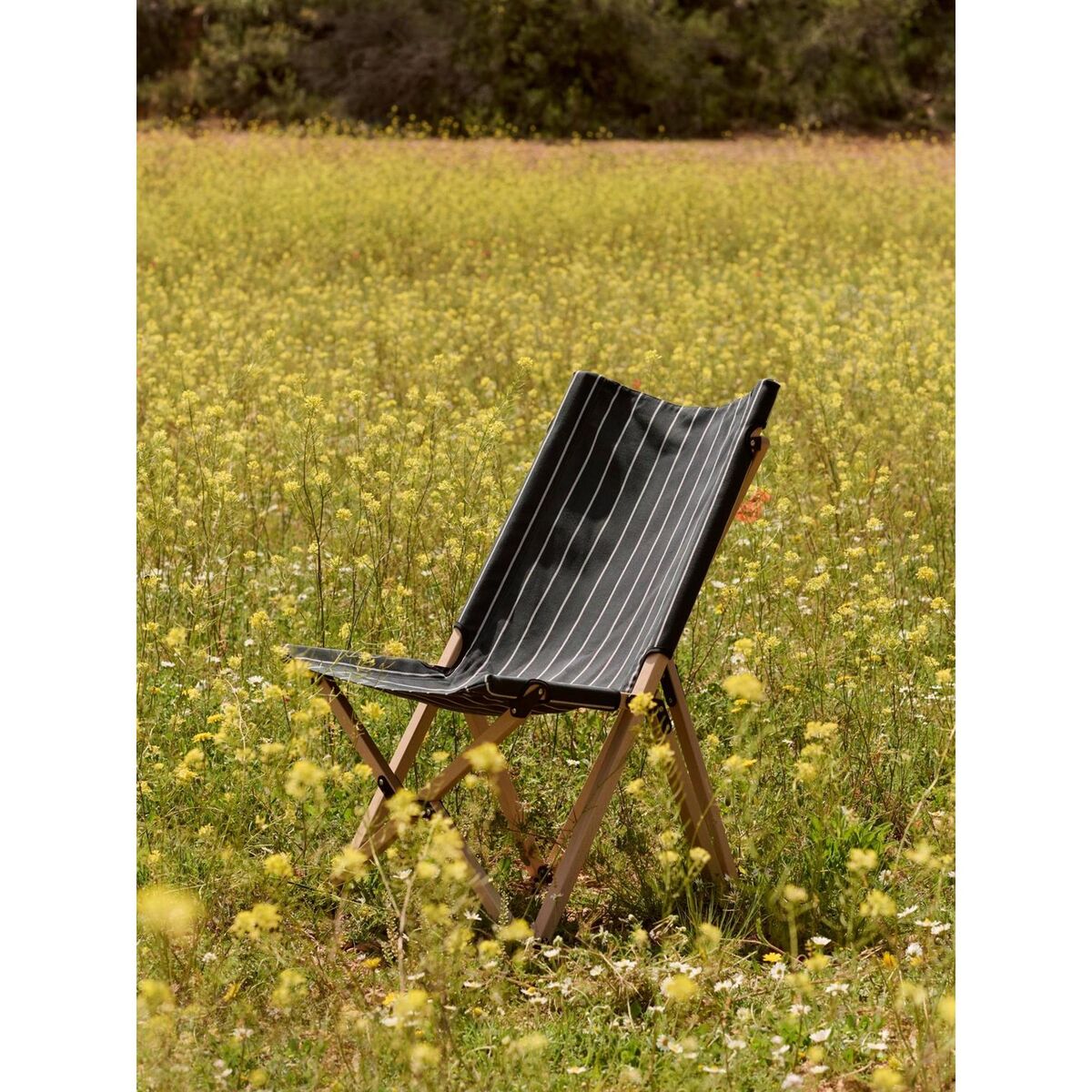 Outdoor Markt-Klappstuhl Schwarz/ Beige