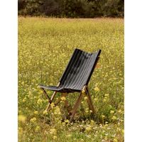 Outdoor Markt-Klappstuhl Schwarz/ Beige