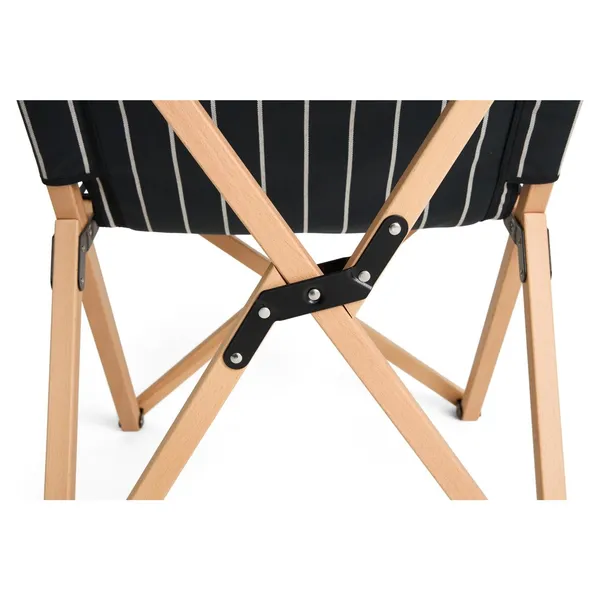 Outdoor Market Folding Chair Black/ Beige
