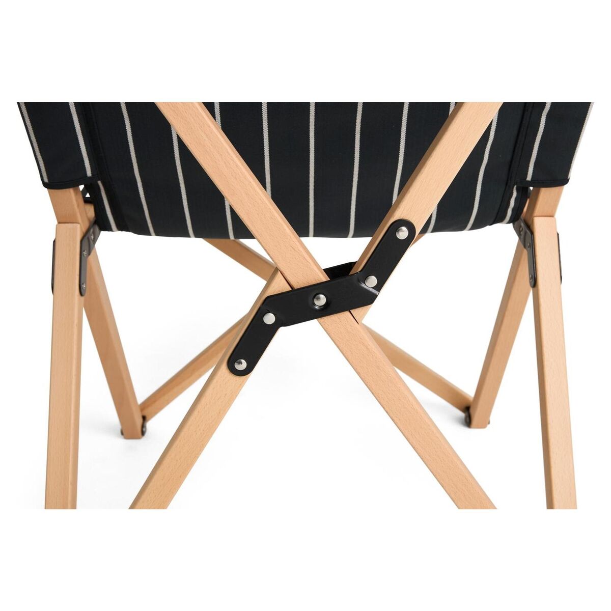 Outdoor Markt-Klappstuhl Schwarz/ Beige