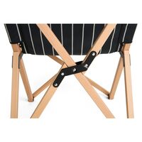 Outdoor Markt-Klappstuhl Schwarz/ Beige