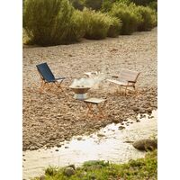 Outdoor Markt-Klappstuhl Schwarz/ Beige