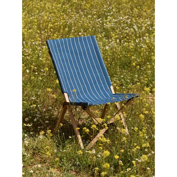 Utendørsmarked Klappstol Blå/ Beige