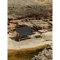 Outdoor-Marktsofa Schwarz/ Beige