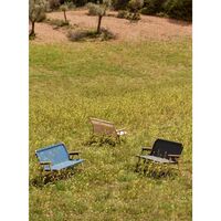 Outdoor-Marktsofa Schwarz/ Beige