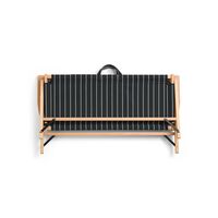 Outdoor-Marktsofa Schwarz/ Beige