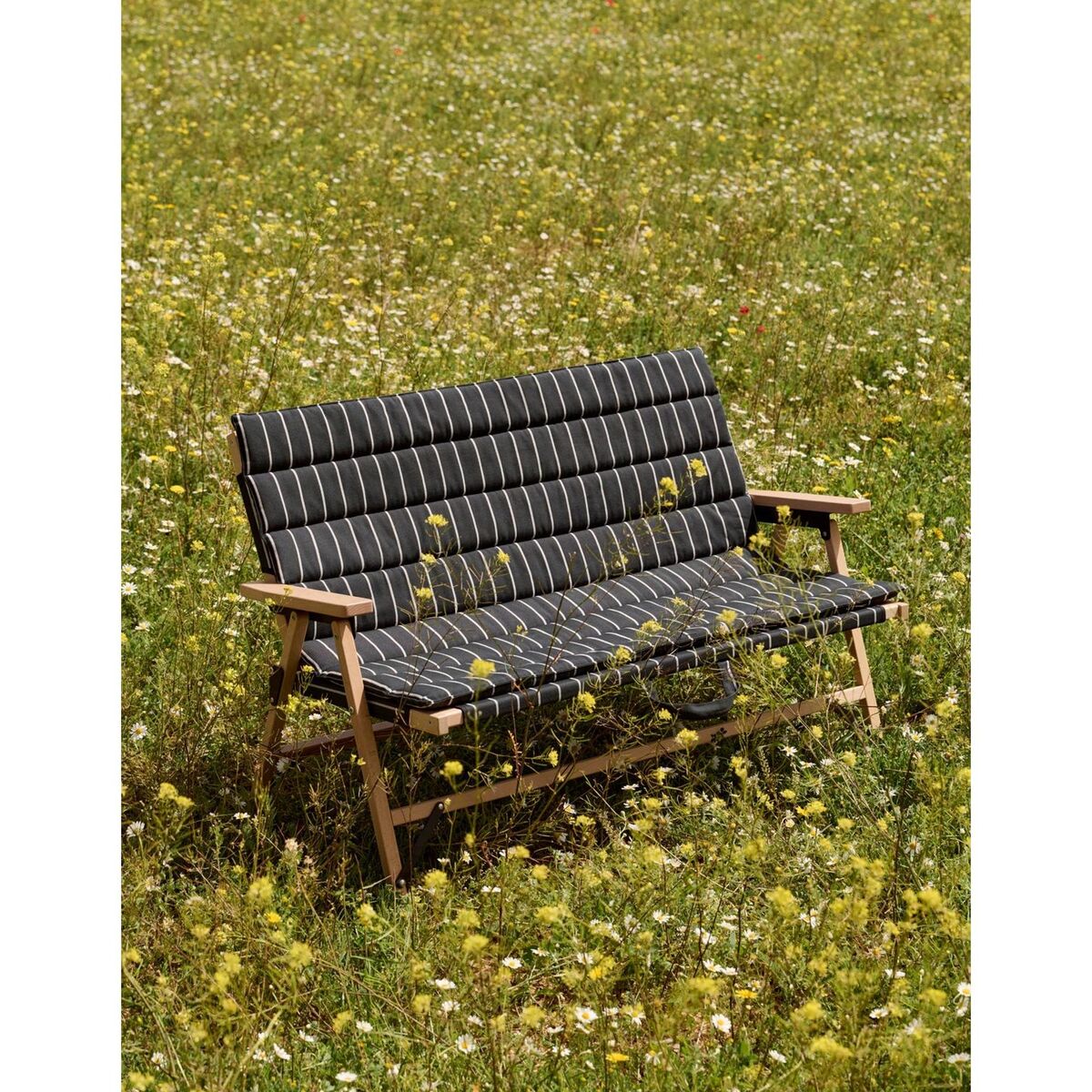Outdoor-Marktsofa Schwarz/ Beige