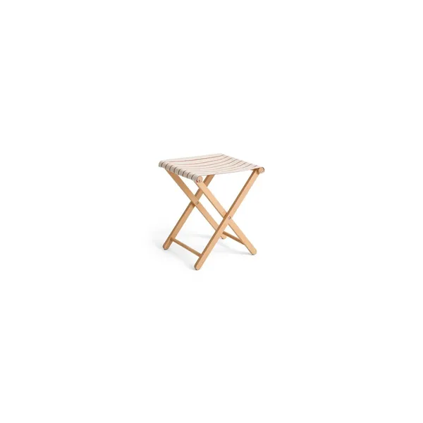Outdoor Market Hocker Beige/Rot