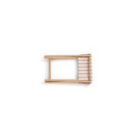 Taburete de Exterior Beige/ Rojo