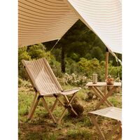 Taburete de Exterior Beige/ Rojo