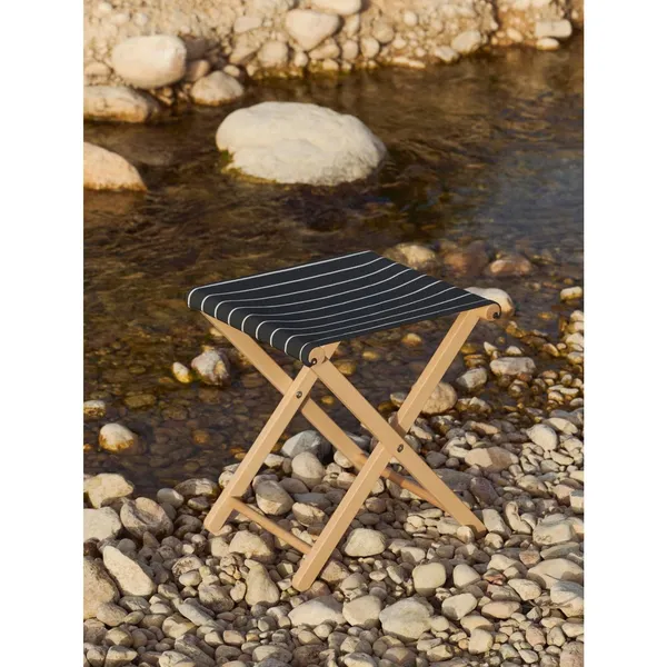 Utomhusmarknadspall Svart/ Beige