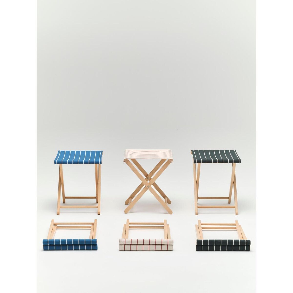 Outdoor Marktkruk Blauw/ Beige