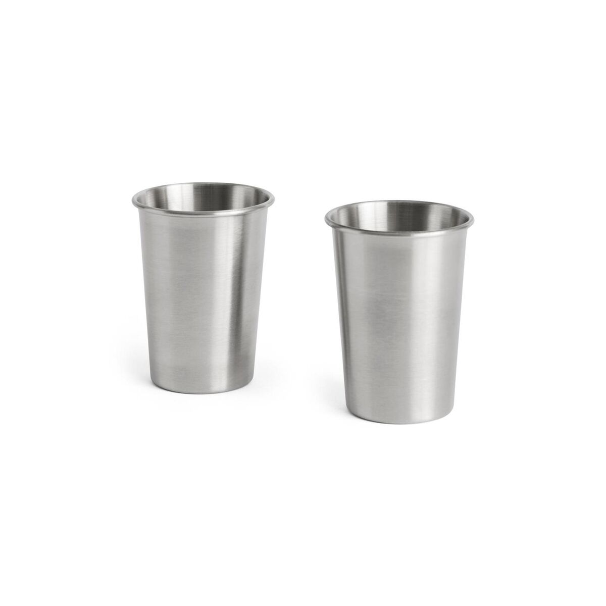 Juego de 2 Tazas de Mercado Al Aire Libre , Tamaño Mediano, Plata