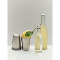 Juego de 2 Tazas de Mercado Al Aire Libre , Tamaño Mediano, Plata