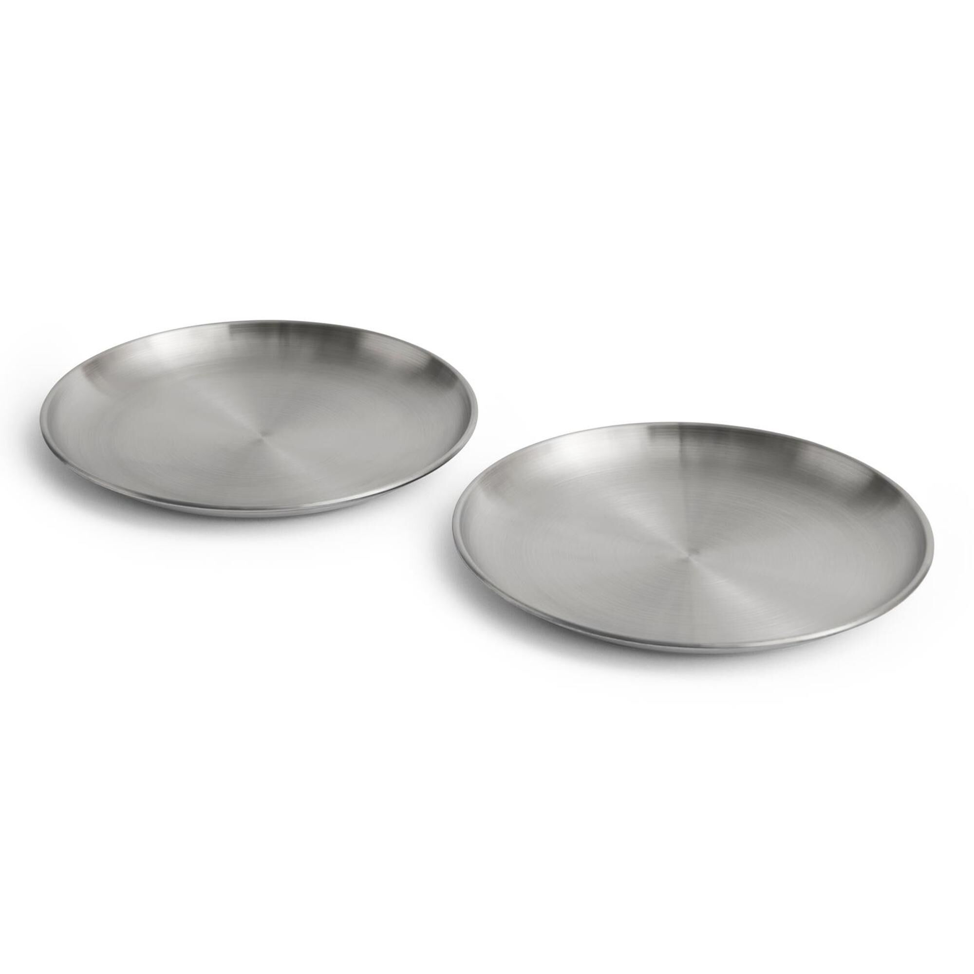 Assiettes de Marché en Plein Air , Lot de 2 , Grand , Argent