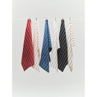 Outdoor Market Geschirrtuch-Set, 2er-Set, Beige/ Rot