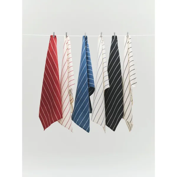 Outdoor Market Tea Towel Set of 2 Blue/ Beige