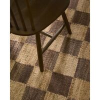 Chess Rug 180x270 Jute/Brown