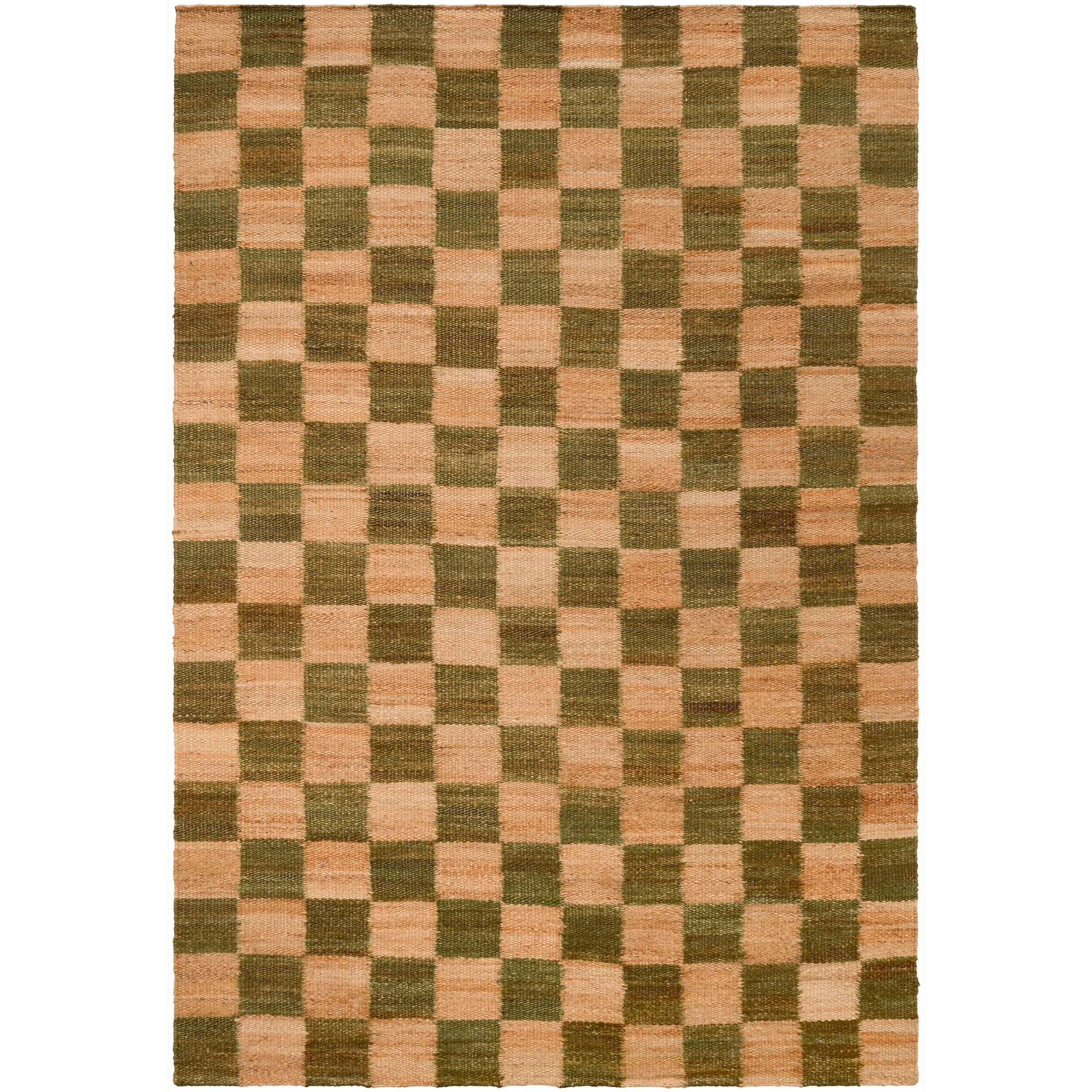 Chess Gulvteppe 180x270 Jute/Grønn