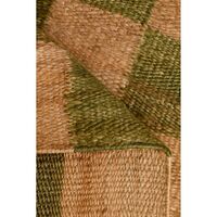 Chess Rug 180x270 Jute/Green