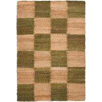 Checks Doormat 60x90 Natural/Green