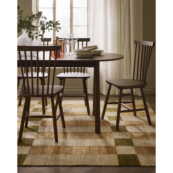 Checks Teppich 180x270 Natural/Grün