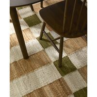 Checks Teppich 180x270 Natural/Grün