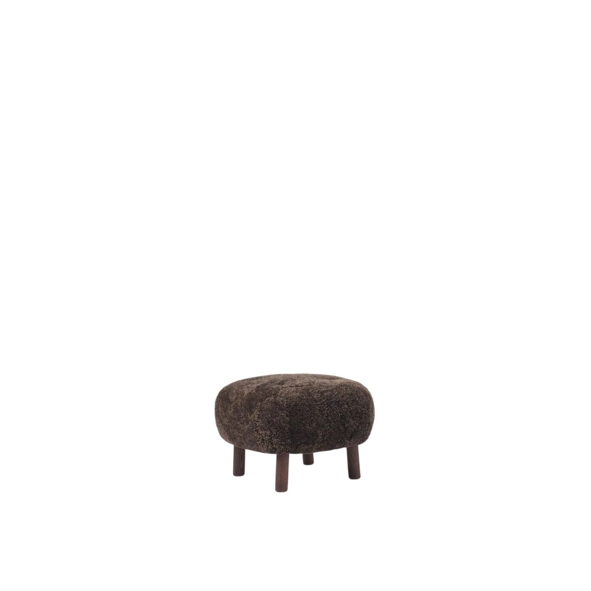 Little Petra VB1 Exclusive Armchair Sheepskin Espresso/Dark Stained Oak Incl. ATD1 Pouf