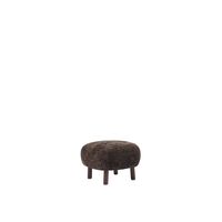 Little Petra VB1 Exclusive Armchair Sheepskin Espresso/Dark Stained Oak Incl. ATD1 Pouf