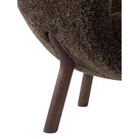 Little Petra VB1 Exclusive Armchair Sheepskin Espresso/Dark Stained Oak Incl. ATD1 Pouf