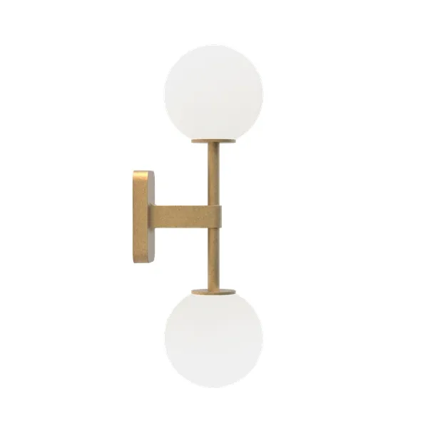 Tacoma Wandlampe, Messing & Opal- Lampenschirm