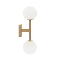 Tacoma Wandlampe, Messing & Opal- Lampenschirm
