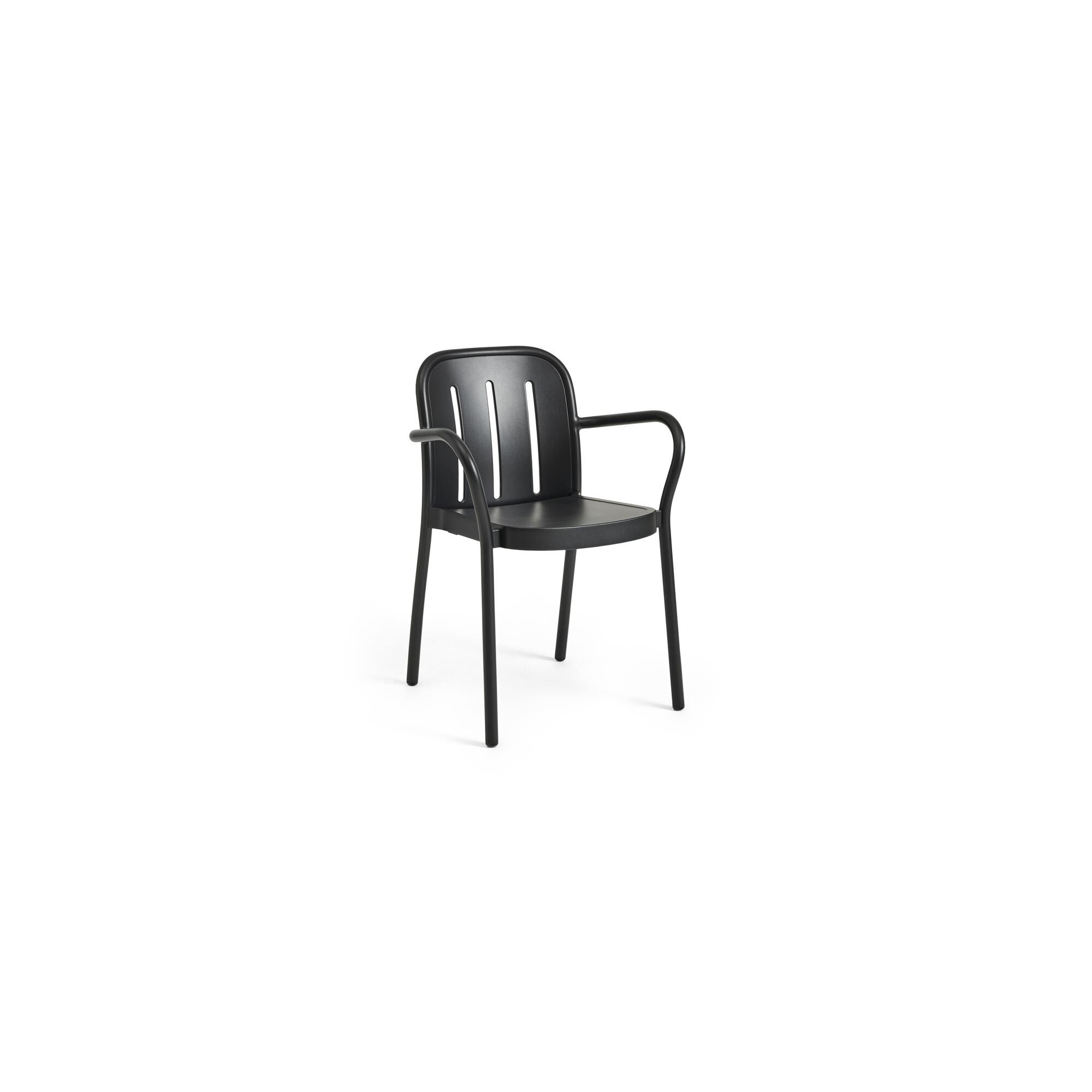 Chaise Deville avec Accoudoirs Anthracite