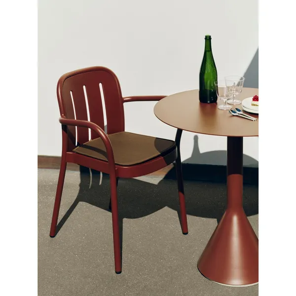 Deville Sedia con Braccioli Ferro Rosso