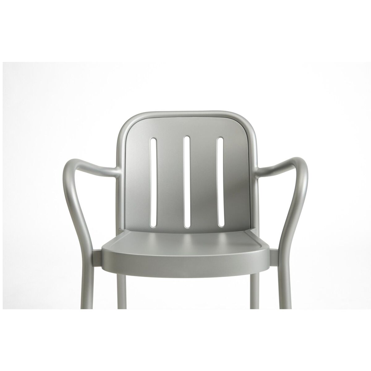 Fauteuil Deville avec Accoudoirs, Gris Argenté