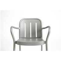 Fauteuil Deville avec Accoudoirs, Gris Argenté