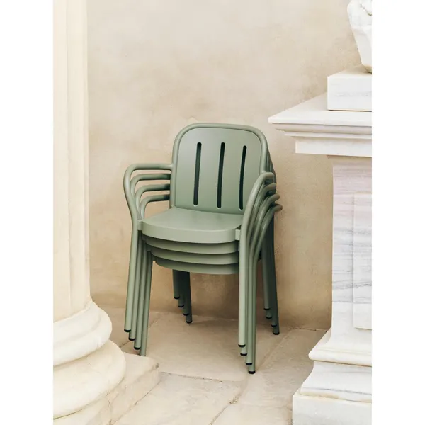 Deville Sedia con Braccioli Verde Timo
