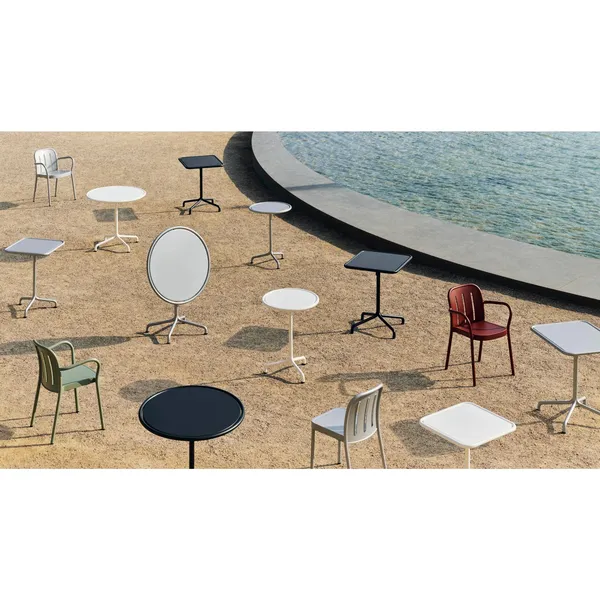 Table Deville 60x70 Gris Argenté