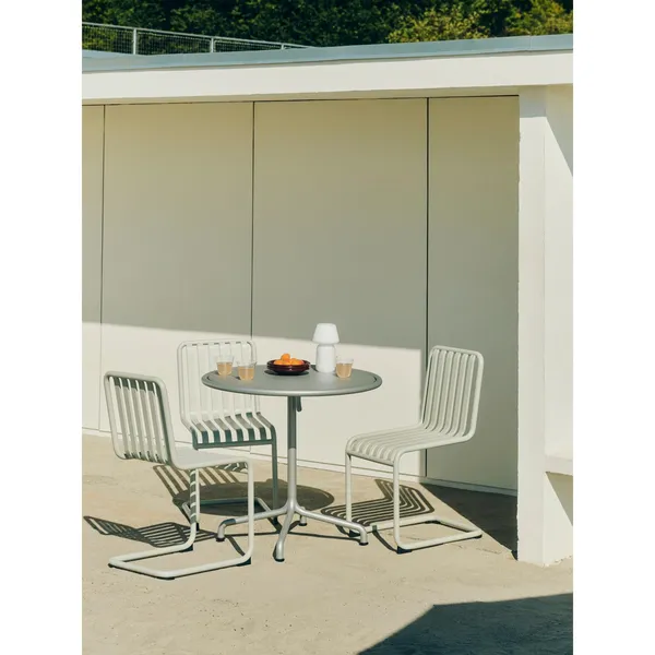Deville Table Ø80 Silver Grey
