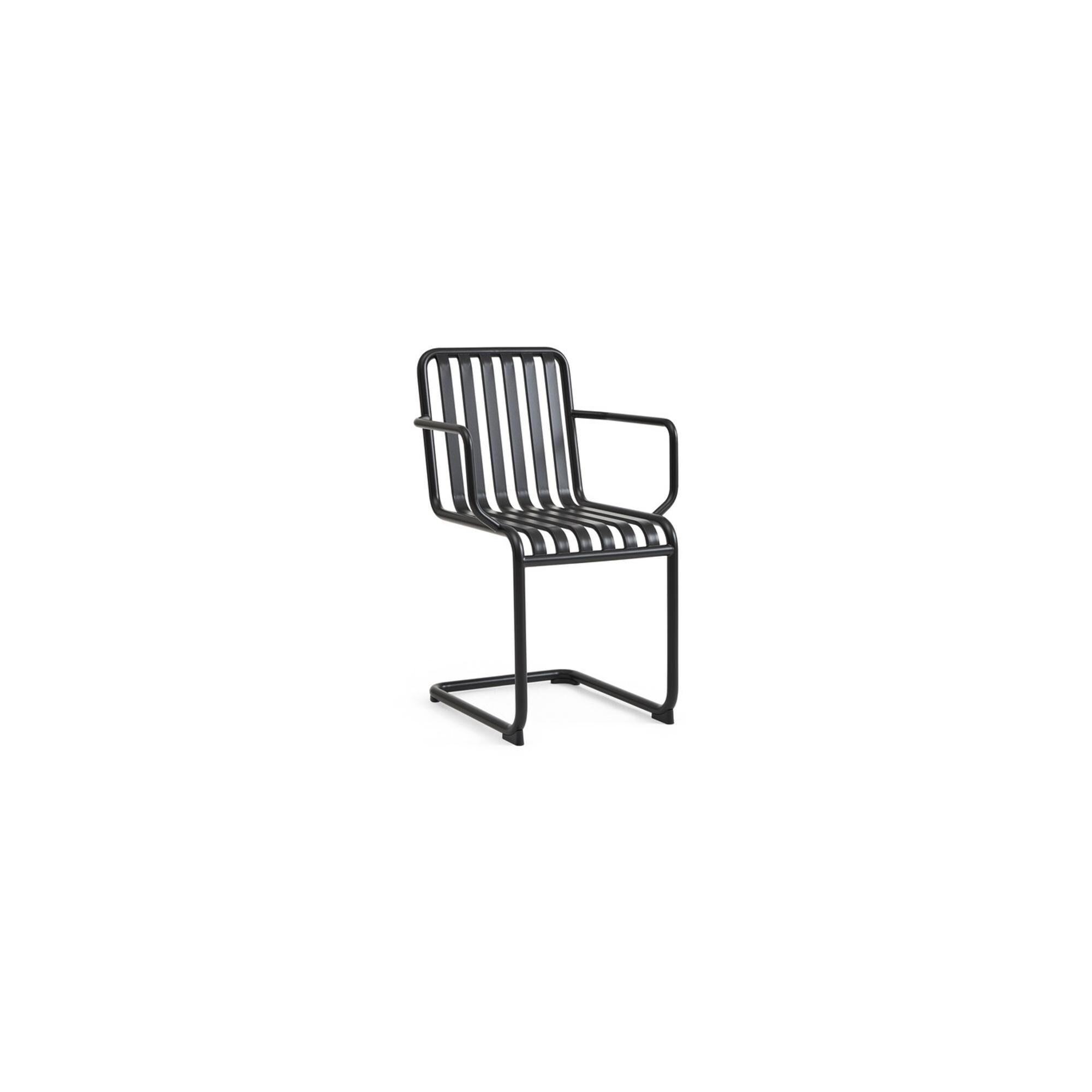 Chaise Cantilever Palissade avec Accoudoirs Anthracite