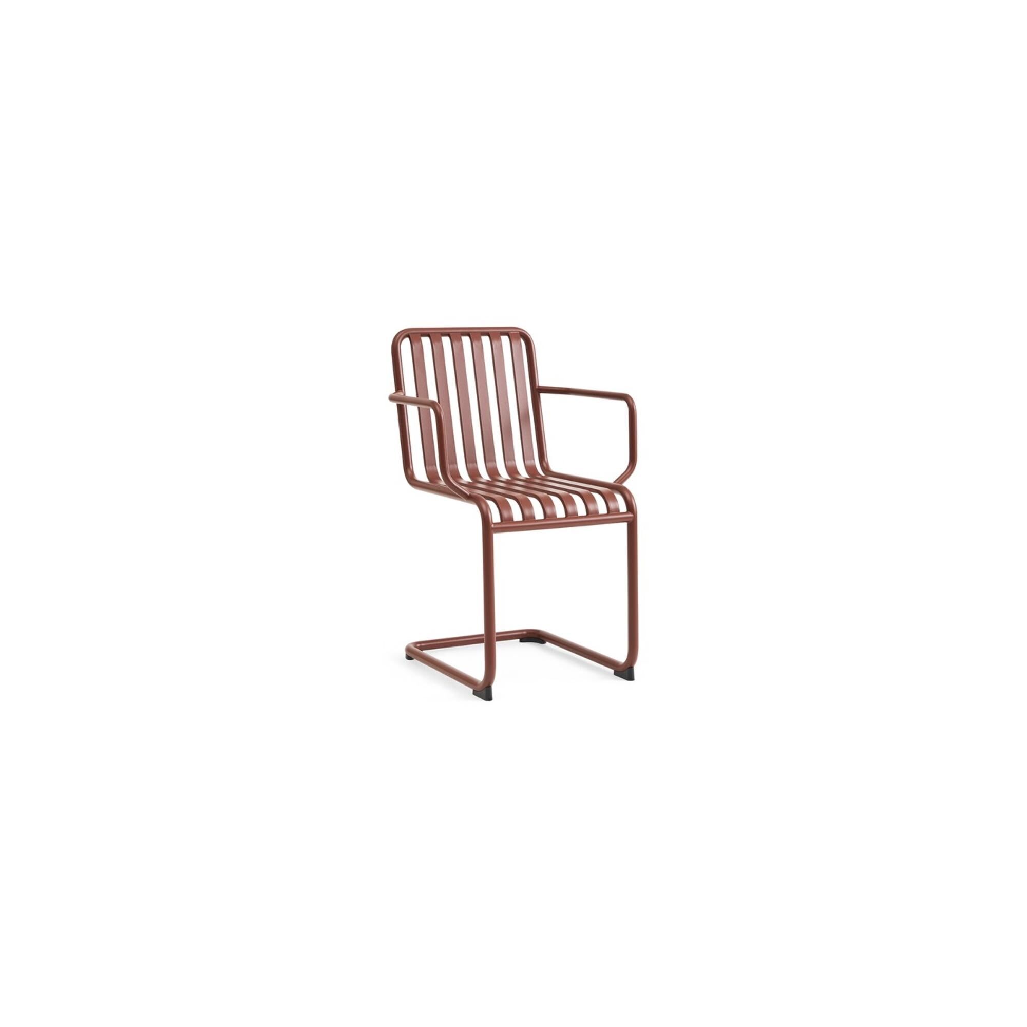 Palissade Cantilever Chair med Armlener Jernrød